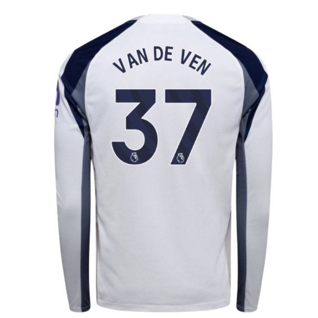 2025-2026 Tottenham Long Sleeve Home Shirt (Van De Ven 37)-SoccerKits Hub | Buy Soccer Jerseys Online